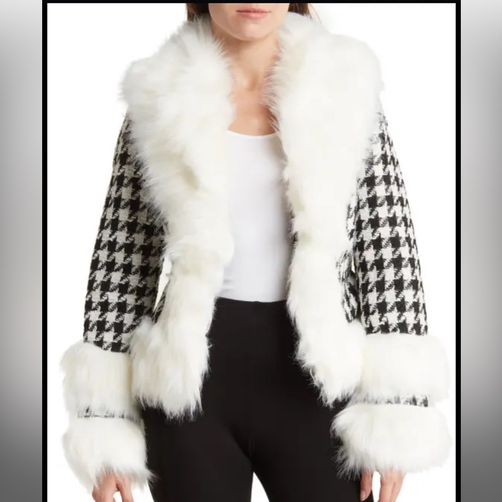 *SOLD ON EBAY* AZALEA WANG HOUNDSTOOTH JACKET - Picture 1 of 12
